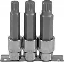 921703 Набор насадок торцевых 1/2DR с вставками-битами SPLINE на держателе, M14-M18, 100 мм, 3 предмета | код 921703 | Ombra