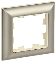 BRITE Рамка 1-мест. РУ-1-Бр беж./шамп. IEK | код BR-M12-12-3-K10 | IEK