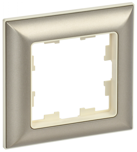 BRITE Рамка 1-мест. РУ-1-Бр беж./шамп. IEK | код BR-M12-12-3-K10 | IEK