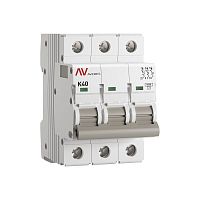 Выключатель автоматический AV-6 3P 40A (K) 6kA EKF AVERES | код mcb6-3-40K-av | EKF
