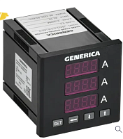 Амперметр цифр. щит. 3-ф. DO RS-485 72х72 LED GENERICA | код IDA11-5-3-3-LED-G | GENERICA by IEK
