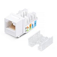Модуль Keystone Jack RJ-45(8P8C), UTP неэкранированный, CAT 5e, тип 90 градусов, белый REXANT PRO | код 02-0064 | REXANT