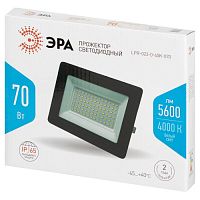 Прожектор светодиодный ДО-70Вт 4000К 5600Лм IP65 черный 70w нейтральный 200-240В LPR-023-0-40K-070 | код Б0067744 | ЭРА