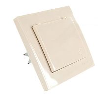 Розетка RAIN с/з с крышкой керамика крем | код 703-0303-123 | Lezard