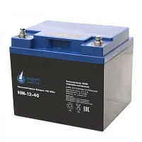 Батарея аккумуляторная 12В 40Ач со сроком службы 10-12 лет | код. HM-12-40 | Парус электро