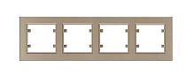Рамка 4-м Karea горизонт. латунь Makel 56057704