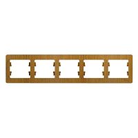 Рамка 5 постов GLOSSA, горизонтальная, дуб | код. GSL000505 | Schneider Electric