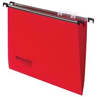 Подвесные папки А4 (350х245 мм), до 80 листов, КОМПЛЕКТ 5 шт., пластик, красные, BRAUBERG (Италия), 231800 | код 231800 | BRAUBERG