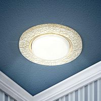 Светильник DK80 WH/GD 13Вт GX53 220В точечный бел./зол. 30/1320 | Код. Б0019576 | ЭРА