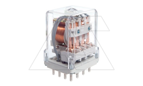 Реле : R15-1014-23-3012-K 10А, 4СО, 12В 50Гц, тест- кнопка | код 856881 | Relpol