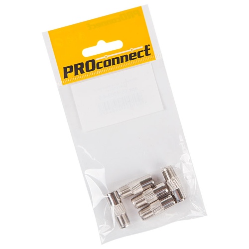 Переходник антенный, (гнездо F - штекер TV), (5шт.) (пакет) PROconnect | код 05-4303-4-9 | PROCONNECT