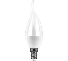 Лампа светодиодная LED 13вт Е14 белый матовая свеча на ветру (SBC3713) | код 55165 | SAFFIT