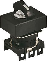 Головка переключателя S16SRS-L4W, квадратная под подсветку белая ?18мм, 3-х позиционный 450 с фиксацией, монтажное отверстие ?16мм | код A8026-A5550008790 | РЕЛЕ И АВТОМАТИКА