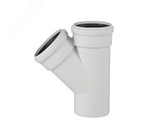 Тройник двухраструбный 87 град. 90х50 для бесшумной канализации | код 334420 | Ostendorf