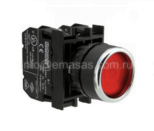 Кнопка с фиксацией красная B101FК (2НО) | код B101FK | EMAS Кнопка с фиксацией красная B101FК (2НО) | код B101FK | EMAS