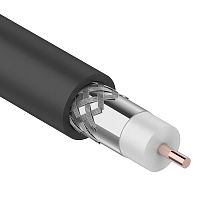 Кабель коаксиальный магистральный REXANT RG-11U, 75 Ом, CCS/Al/Al, 83%, бухта 305 м, черный OUTDOOR | код 01-3011 | REXANT