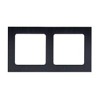 Стокгольм Рамка 2-местная металлическая черная PROxima | код EZM-G-303-10 | EKF