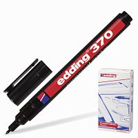Маркер перманентный (нестираемый) EDDING 370,ЧЕРНЫЙ, круглый наконечник, 1 мм, E-370/1 | код 150711 | EDDING