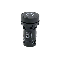 Кнопка плоская черная, маркировка O,1NO, IP54, пластик MTB7-EA21881 | код 132680 | MEYERTEC