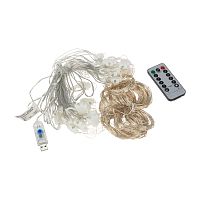 Гирлянда Светодиодный дождь из росы 6х3 м, теплый белый, USB + пульт управления NEON-NIGHT | код 315-996 | NEON-NIGHT