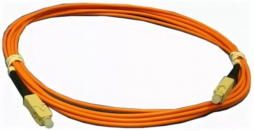 Патч-корд оптический LANMASTER, LSZH, симплексный, SC/PC-SC/PC, MM 50/125, 10 м | код LAN-SC-SC/OM2-10 | LANMASTER