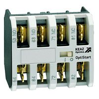Блок контактный OptiStart K-MX-F1020 фронтальный 2НО, клеммы фастон, для мини-контакторов M | код 335874 | КЭАЗ
