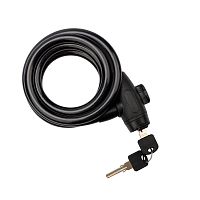 Тросовый замок взломостойкий для велосипедов и колясок с ключом 150 см черный | код 79-0316 | ЧЕТЫРЕ СЕЗОНА