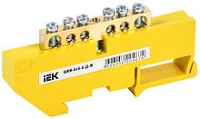 Шина PE земля на DIN-изол ШНИ-6х9-6-Д-Ж | код. YNN10-69-6D-K05 | IEK