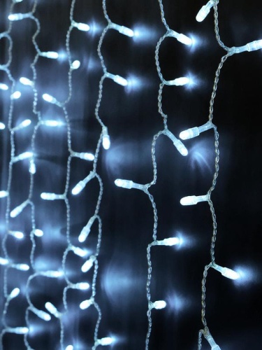 Световой занавес 625LED 2.5х1.5м уличный белый | код 4607144111539 | JazzWay