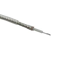 Коаксиальный кабель RG178 RUICHI, Cu+Ag, 69%, 50 Ом, бухта 100 м, прозрачный | код 81645 | Ruichi