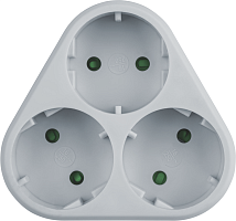 Разветвитель 3-м без заземл. 10А IP20 94 694 NAD-S-3X-WH треугольн. Navigator 94694