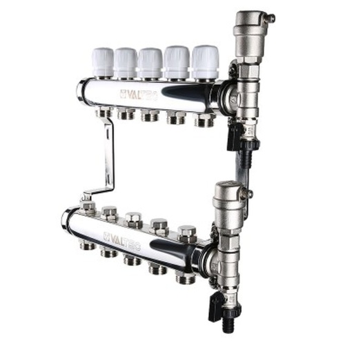 Коллекторная группа НЕРЖ, в сборе, 1"х3 вых. Евроконус 3/4" | код. VTc.588.EMNX.0603 | VALTEC Коллекторная группа НЕРЖ, в сборе, 1"х3 вых. Евроконус 3/4" | код. VTc.588.EMNX.0603 | VALTEC