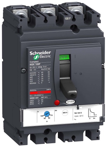 Автоматический выключатель 3П3Т TM16D NSX100N | код. LV429847 | Schneider Electric 