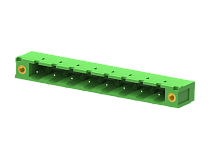 MC-PA7.62H09-F Разъём штекерный MC, угл. конт.,шаг 7.62мм,9 конт., фланц.,зел., шт | код MC-PA7.62H09-F | SUPU