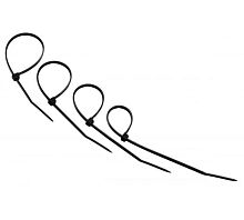 Хомут-стяжкa нeйлонoвая 150x2,5 мм, черная, упаковка 25 шт | код 07-0151-25 | REXANT