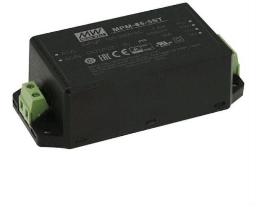 Источник питания AC-DC, 65Вт, вход 80…264В AC, 47…63Гц / 113…370В DC, выход 12В/5420мА, КПД 92.5%, ток утечки <100мкА/264В AC, изоляция 4000В AC, в корпусе 109х52х33.5мм, -30…+80С, клем. колодка | код MPM-65-12ST | MeanWell Источник питания AC-DC, 65Вт, вход 80…264В AC, 47…63Гц / 113…370В DC, выход 12В/5420мА, КПД 92.5%, ток утечки <100мкА/264В AC, изоляция 4000В AC, в корпусе 109х52х33.5мм, -30…+80С, клем. колодка | код MPM-65-12ST | MeanWell
