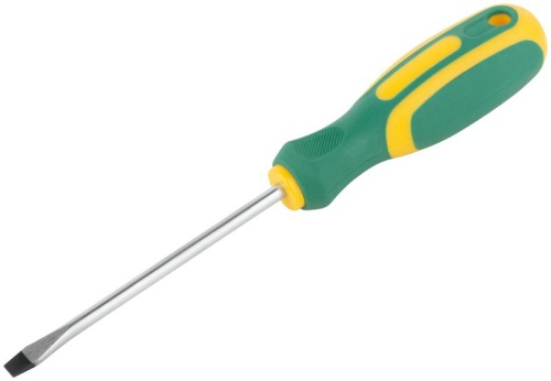 Отвертка ''Контур'', CrV сталь, прорезиненная ручка 5х100 мм SL | код 55202 | FIT фото 2