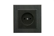 Розетка 1-м Karea LINE STAR без заземл. чер. Makel 86054022