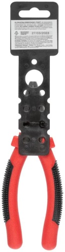 Плоскогубцы комбинированные ''Стандарт'' красно-черные пластиковые ручки, полированная сталь 165 мм | код 48165 | FIT фото 4