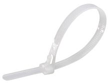 Кабельная стяжка разъёмная 7,5х200 белая HLT | код 084-07-30 | HLT