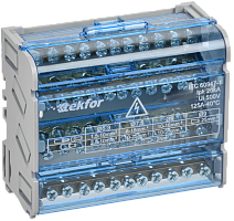 TEKFOR Шины на DIN-рейку (кросс-модуль) ШНК 4х11 3L+PEN IEK | код TF-DN10-4-11-125 | IEK