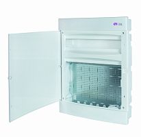 Щит пласт. внутр. исп. ECM 3x18PO MEDIA-MOD (DIN_18 мод., 8xRJ, роз. 230V, белые дверцы) | код 001101319 | ETI