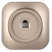 GLORY Розетка для открытой установки телефонная RJ11 РТ20-ХШм шампань матовый IEK | код ETH10-K37M | IEK