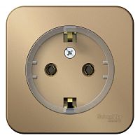 Розетка 1-м ОП Blanca 16А IP20 250В с заземл. без защ. шторок с изолир. пластиной (компакт) титан | код. BLNRA110114 | Schneider Electric