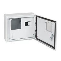Корпус металлический ЩУРн-ПРО-1-МП/4-292х353х137-IP66-УХЛ1 (с окном учета,1ф счетчик на МП, 4 модуля, ПРО)-КЭАЗ | код 367473 | КЭАЗ