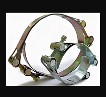 Хомут ленточный двухболтовый 110-120 W1 оцинкованная сталь 2.2 110-120/20 ГОСТ 28191-89 | код SIL110-120PCD31 | Мир хомутов