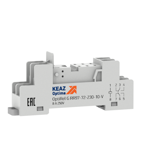 Розетка для реле OptiRel G RR97-72-230-10-V | код 281177 | КЭАЗ