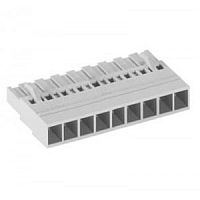 Розеточный разъем, на кабель, прямой, шаг 5,00 мм, 9 полюсов, номинальное сечение: 2,5 мм кв., обжимная фиксация провода, поставляется без контактов, 400V, 12А, без маркировки, цвет: серый, серия 8113 BK | код 01.060.3953.0 | Wieland