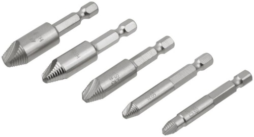 Экстракторы для болтов и шпилек усиленные HSS сталь профи 5шт FIT 36437 фото 2