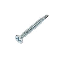 Саморез оконный KRANZ сверло, 3.9х32, белый цинк, короб (500 шт./уп.) | код KR-01-3722-0012 | KRANZ